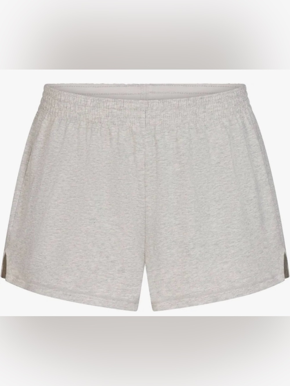 NWT SKIMS Cotton Jersey Shorts Heather Gray Size L